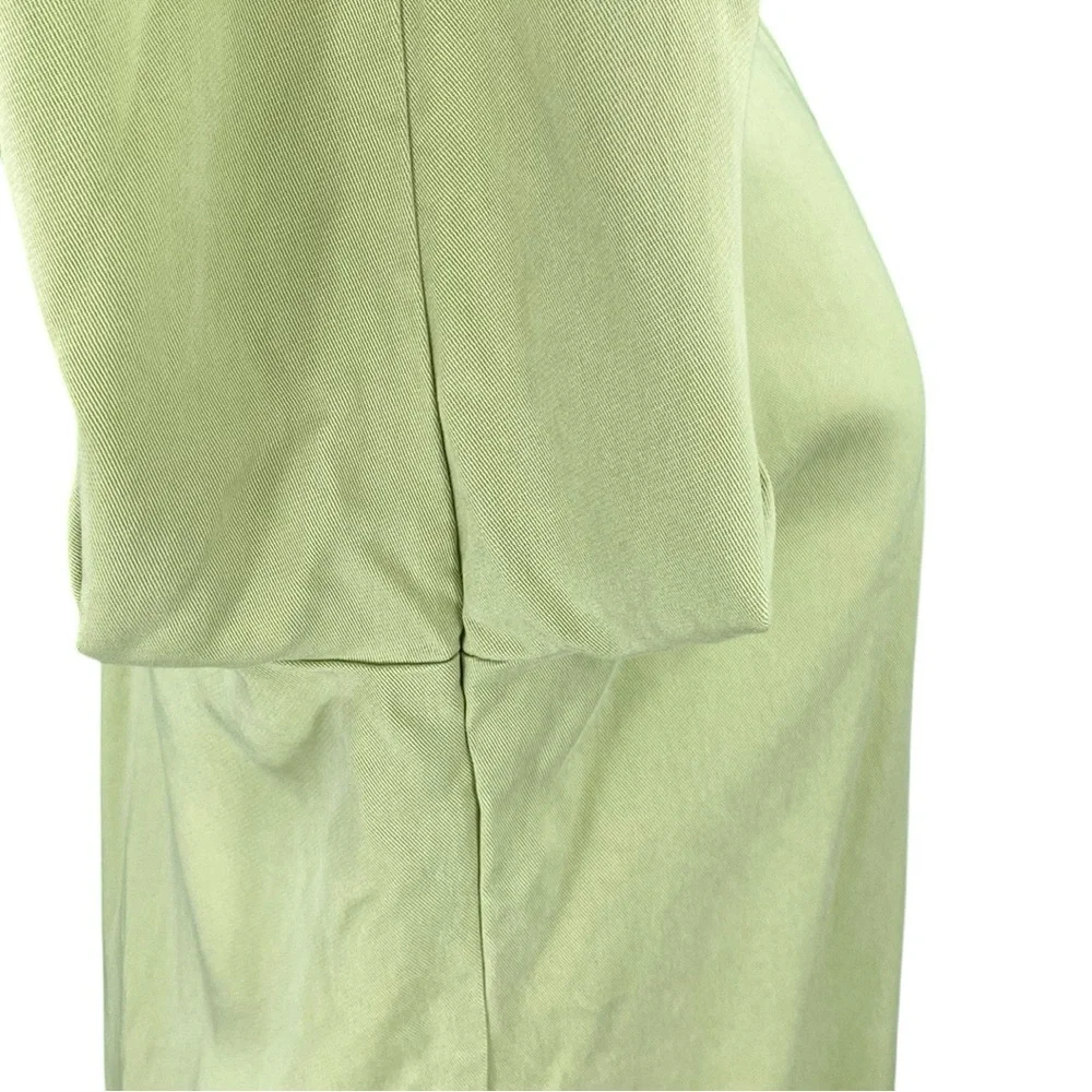 Soft Surroundings Lime Green 100% Tencel Casual Roll Sleeve Pullover Tunic Top - Picture 9 of 16